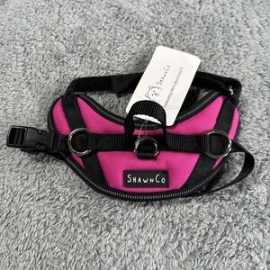 ShawnCo Essential Dog Harness No-Pull Pet Vest+3 Lease Clips Pink Size XS